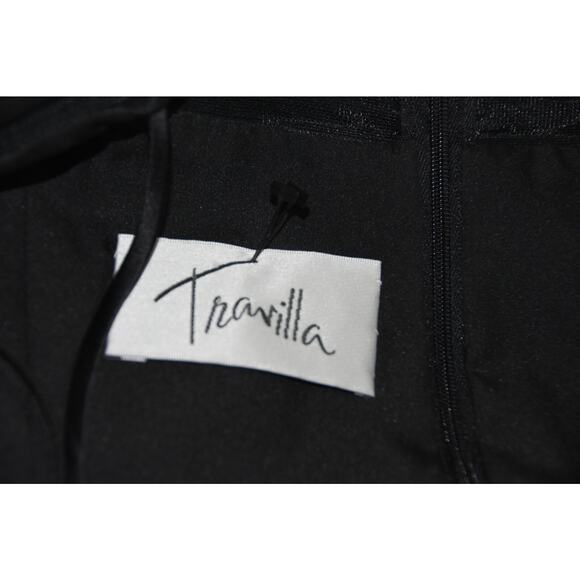 WILLIAM TRAVILLA Haute Couture Black Cocktail Dress With Jacket Size 12 - Picture 11 of 12